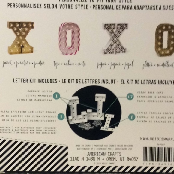 3/$15 X Letter Light up Kit Room Decor NIB - Picture 5 of 5